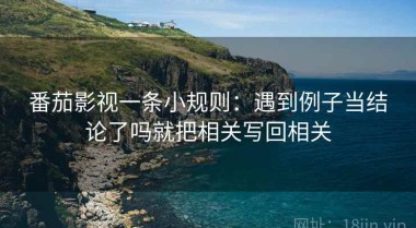 番茄影视一条小规则：遇到例子当结论了吗就把相关写回相关