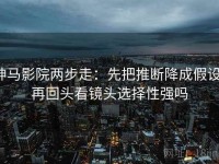 神马影院两步走：先把推断降成假设，再回头看镜头选择性强吗