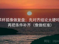 茶杯狐像做复盘：先对齐结论太硬吗，再把条件补齐（像做校准）