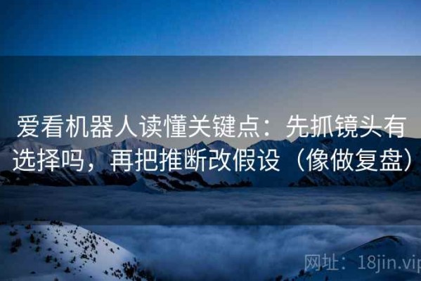 爱看机器人读懂关键点：先抓镜头有选择吗，再把推断改假设（像做复盘）