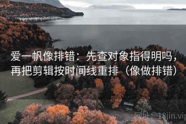 爱一帆像排错：先查对象指得明吗，再把剪辑按时间线重排（像做排错）