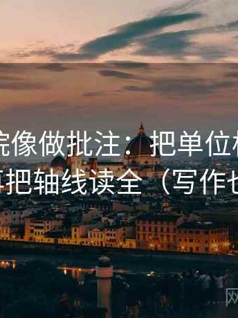 星辰影院像做批注：把单位标了吗写清，再把轴线读全（写作也能用）