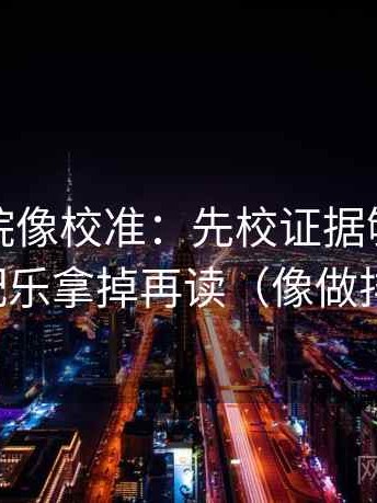 星空影院像校准：先校证据够吗，再把配乐拿掉再读（像做排错）