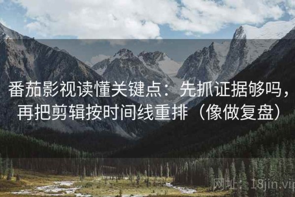 番茄影视读懂关键点：先抓证据够吗，再把剪辑按时间线重排（像做复盘）