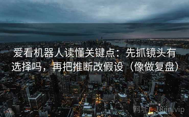 爱看机器人读懂关键点：先抓镜头有选择吗，再把推断改假设（像做复盘）